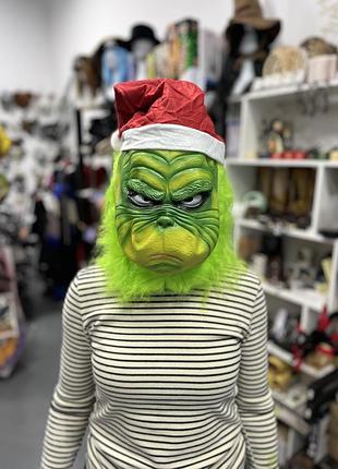 Маска гринча , маска и колпак, гринч похититель рождества,