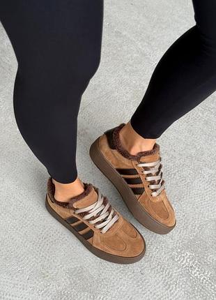 Зимние кроссовки натуральная замша