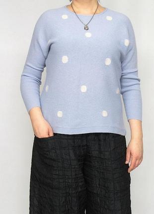 Джемпер лавандовый теплый kitted, шерсть кашемир.