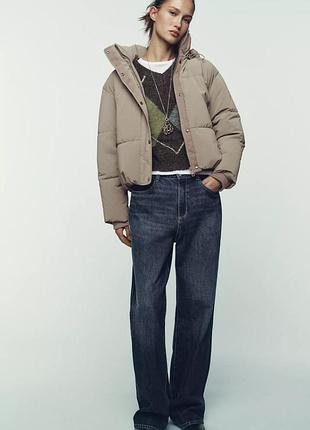 Короткий анорак с капюшоном water repellent windproof