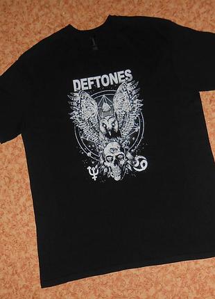 Футболка deftones/owl and skull/череп/рок мерч