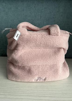 Плюшева сумка victoria’s secret pink. вікторія сікрет