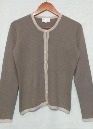 Бежевый кардиган 100% монгольский кашемир, м-л