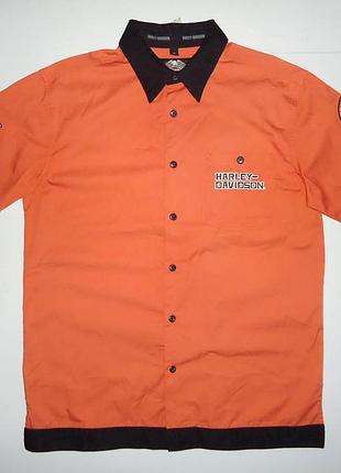 Моторубашка  harley davidson motorcycles orange (m-l)