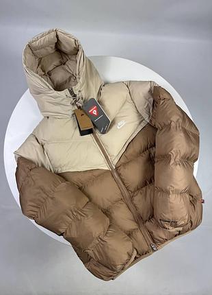 Пуховик nike storm-fit беж+карамель