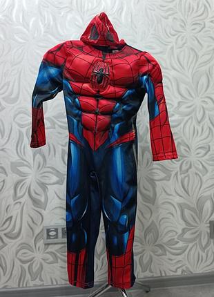 Костюм карнавальный + маска спайдермен человек паук spiderman на возраст 5-6 лет
