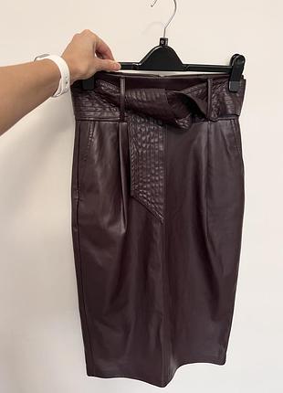 Юбка кожа спідниця шкіра