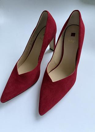 Hogl туфлі черевики натуральна замша лодочки човники шпилька