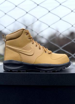 Nike manoa ботинки черные кожаные оригинал 40 размер