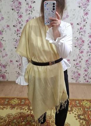 Лимонно-золотий шарф палантин
