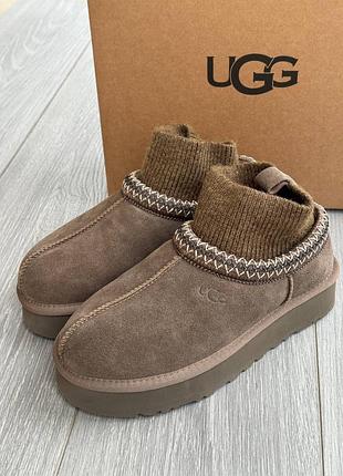 Ugg tasman sock hicory brown капці уггі