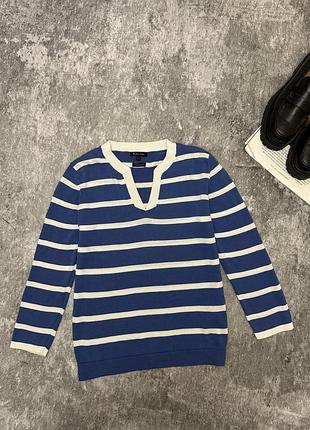 Джемпер в полоску с v-образным вырезом от massimo dutti