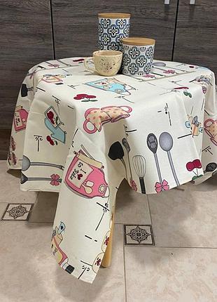Скатерть тифлоновая водоотталкивающая 120 х 175 поварятка s-ma tsh2
