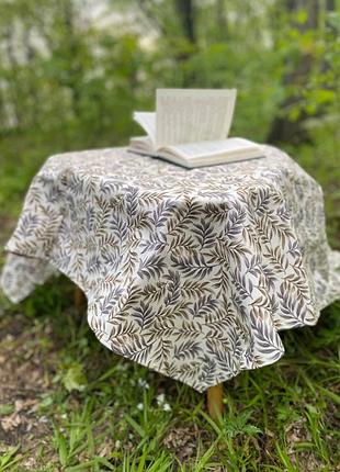 Скатертина тифлонова водовідштовхувальна 110 х 140 дрібний листочок tsh2