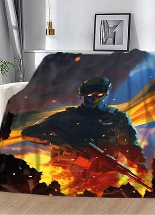 Плюшевый плед 3д 135х160 арт: 2487 s-ma tsh2