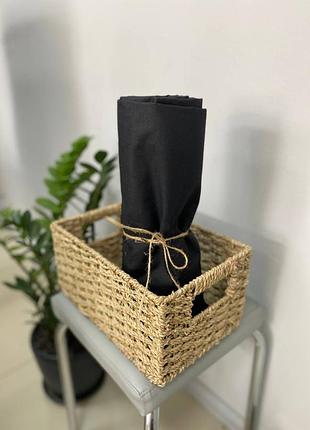 Простирадло з бязі чорне на гумці tsh2