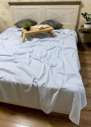 Покрывало пике косышка голубое полуторное 160х230 см s-ma tsh2