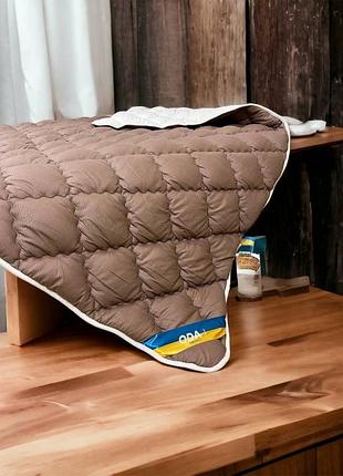 Ковдра холофайбер євро коричнева+беж tsh2