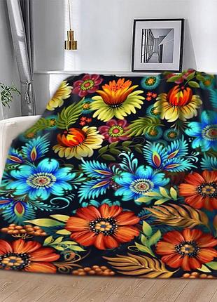 Плюшевый плед 3д 135х160 арт: 2652 s-ma tsh2