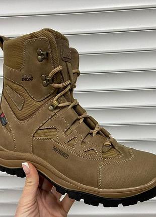 Тактические кожаные зимние берцы мембрана winterfrost койот tsh2