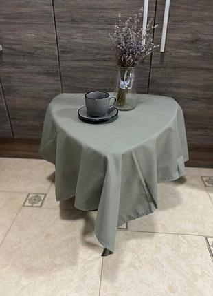 Скатерть тифлоновая водоотталкивающая 110 х 140 однотонная серая s-ma tsh2