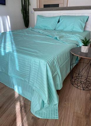 Комплект постельного белья страйп сатин тифани семейный s-ma tsh2