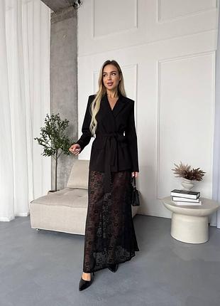 Костюм двойка гипюровая юбка и пиджак
