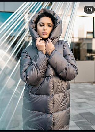 Длинный зимний пуховик