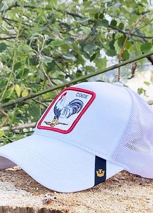 Кепка (зі сіткою) cock біла tsh2