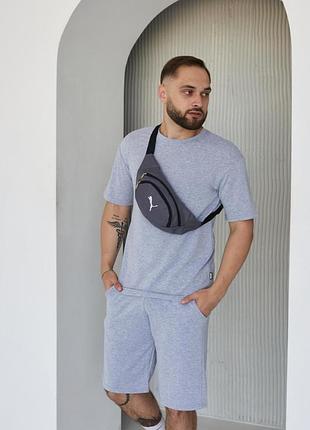 Бананка puma серая с белым лого (1435784464) tsh2