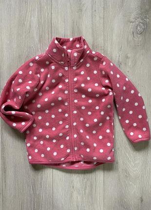 🙈флісова кофта на дівчинку 3-4 роки f&f тепла фліска