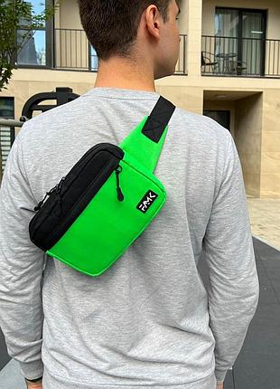 Сумка на пояс r3 зеленая/черная tsh2