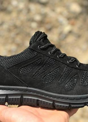 Тактические летние кроссовки 3d сетка черные tsh2