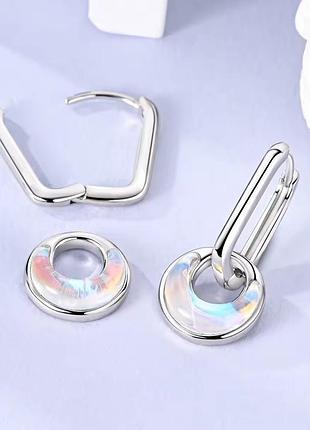 Серьги серебро 925 перламутровые вставки