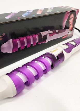 Плойка спиральная для волос domotec ms-4901 с керамико-турмалиновым покрытием, стайлер для завивки tsh2