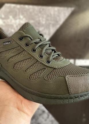 Тактичні літні кросівки nubuck вставка 3d-сітка олива tsh2