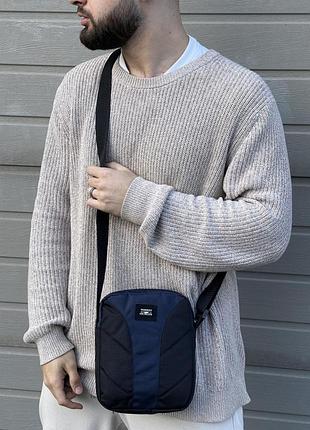 Борсетка синяя с черным tommy hilfiger tsh2