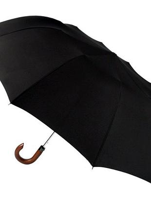 Парасолька zest чоловічий напівавтомат 2 складання дерев. ручка гачок чорний tsh2