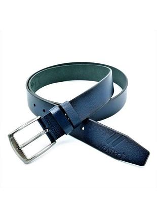Шкіряний чоловічий ремінь weatro 115-120 см колір темно-синій m-kozh33-wtrua-0031 tsh2