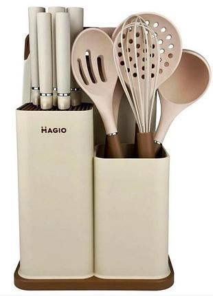 Набор силиконовых кухонных принадлежностей magio mg-1097i набор ножей лопаток 12 предметов tsh2