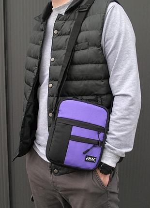 Сумка мессенджер (через плечо) wpm черный/фиолетовый tsh2