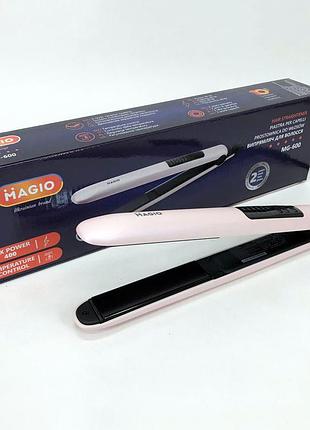 Щипцы выпрямитель для волос magio mg-600 (40вт/керамика), утюжок для волос с терморегулятором tsh2