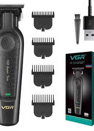 Аккумуляторная машинка для стрижки vgr v-995 + 4 насадки, 2000 мач, usb tsh2