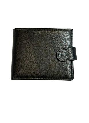 Чоловічий компактний гаманець чорного кольору