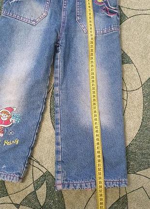 Теплые джинсы для девочки. 98/104 2