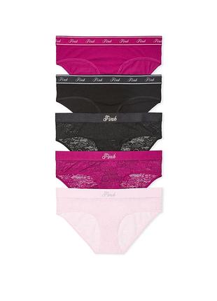 Набір трусиків хіпхагерів victoria's secret pink