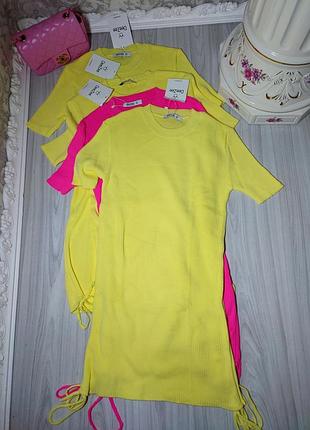 Платье в рубчик