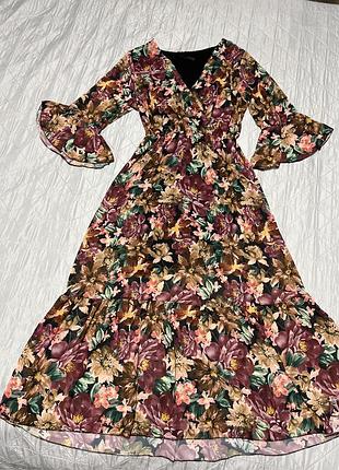 Сукня міді в квітковий принт