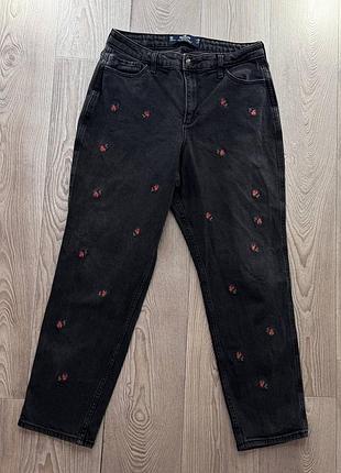 Шикарні жіночі джинси брюки з вишивкою