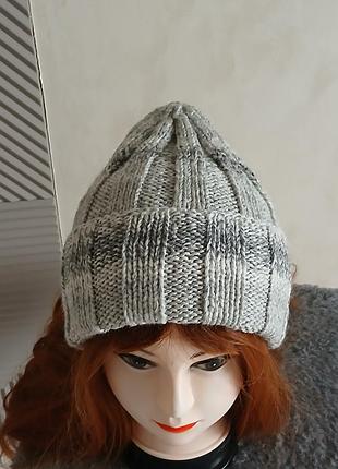 Шапка біні з відворотом (мод102)